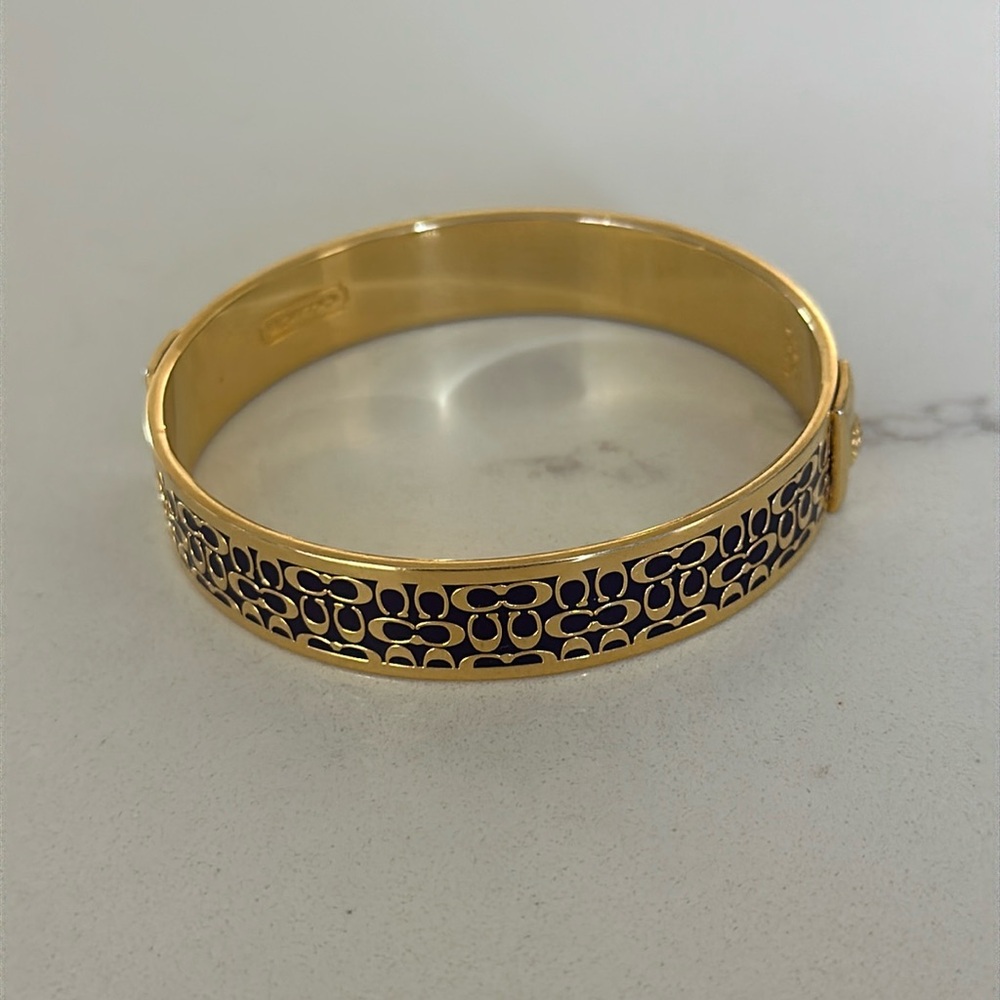 Coach logo bangle bracelet
